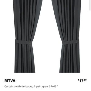 IKEA Ritva Gray Curtains